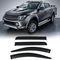 Mitsubishi L200 Triton Series 5 Double Cab 15-19 Black Wind Deflectors
