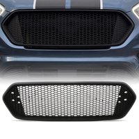 Ford Transit Custom 2018-21 Matte Black Debadged Mesh Grille