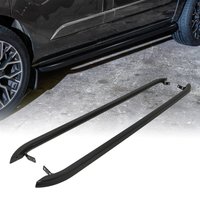 Ford Transit Custom LWB 2013+ Gloss Black Trapezoid Side Bars