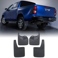 Toyota Hilux Revo MK8 15-21 Black Mud Guard Flaps