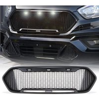 Ford Transit Custom 18-22 Matte Black Grille With White LEDs