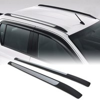 Toyota Hilux Revo MK8 15-21 Black & Silver Roof Rails