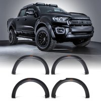 Ford Ranger T7 T8 15-22 Matte Black Wide Wheel Arch Kit with Amber LEDs