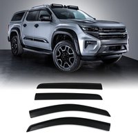 New VW Amarok MK2 2023+ 4pc Black Wind Deflector Kit