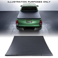 Toyota Hilux Vigo MK7 05-15 Black Tri-Fold Soft Tonneau Cover