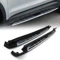 Hyundai Santa Fe TM 19-23 Black & Silver Aluminium Side Steps