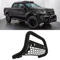 Ford Ranger T7 15-17 Matte Black Steel Bull Bar With Lights