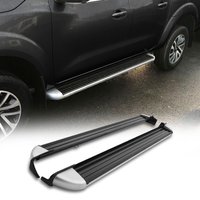 Nissan Navara D23 NP300 15+ Black & Silver Side Steps