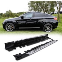 BMW X6 E71 08-14 Black & Silver Side Steps