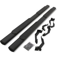 VW Amarok 2010-2020 Black Oval Side Bars With Foot Grips
