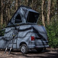 Predator4x4 Hard Shell Expedition Car Roof Top Camping Tent - Grey, Green Stitching