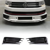 VW Transporter T6 16-19 Gloss Black Sportline Front Bumper Inserts
