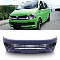 VW Transporter T6 16-19 Primed Front Bumper Sportline Style with Gloss Black Grille Trim