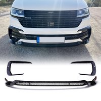VW Transporter T6.1 19–24 Gloss Black Front Splitter ABS Style with Sensor Holes