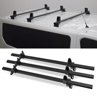 Volkswagen VW Transporter T5 T6 2003+ Black 3 Bar Van Roof Rack