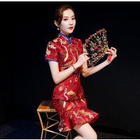 Oriental Qipao Cheongsam Chinese Dress -3EOTGWZHI