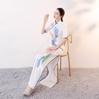 Oriental Qipao Cheongsam Chinese Dress -E2U44X6LK