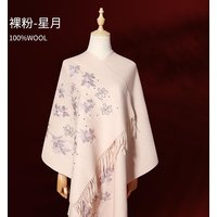 Superb Floral Embroidery Long Wool Wrap -22