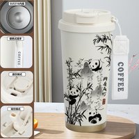 Lovely Panda Print Insulated Travel Mug - 2X 520ml