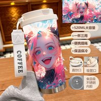 Joker Print Insulated Travel Mug 3A - White Lid 520ml