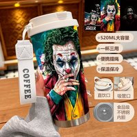 Joker Print Insulated Travel Mug 1D - White Lid 520ml