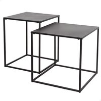 Max home set 2 mesas auxiliares metal 38x38x37 cm y 34x34x41 cm