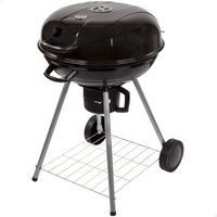Barbacoa de carbón portátil redonda con tapa