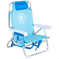 Silla playa multiposición 50x54x80 cm azul