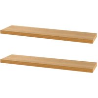 Max home pack 2 estantes pared madera 60x23x4 cm