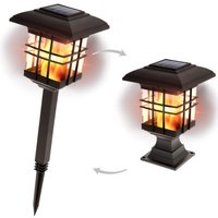 Baliza y farolillo solar led 5 lúmenes 2 en 1 efecto fuego