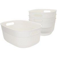 Curver pack 4 cestas organizadoras filo 12l blanco