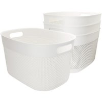 Curver pack 4 cestas organizadoras filo 18l blanco