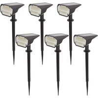 Pack 6 balizas solares led 8x11x37 cm
