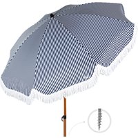 Sombrilla playa 8 varillas 200 cm flecos marinera