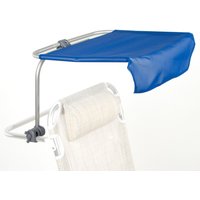 Parasol inclinable azul para silla de playa