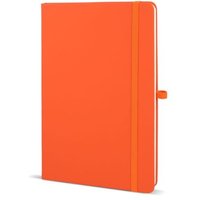 Werbeartikel PU-Notizbuch Sora A5 – Orange – mit Logo bedruckt