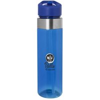 Corporate Gift Sports Bottle Dylan – blue – with custom logo print 650ml bpa-free tritan material flip-top lid printed drink bottle