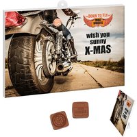 Corporate Christmas Gift Advent Calendar with Custom Chocolate Shapes with Offset Printing – Recyclable – Seasonal Business Confectionery