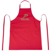 Corporate Gift Bib Apron Reeva – red – with 48h express embroidery 180gsm cotton staff uniform catering equipment
