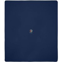 Promotional Merchandise Huggy Fleece Plaid Blanket with Express Screen Print – 220x250 cm Soft Polar Fleece – Navy – Event Throw
