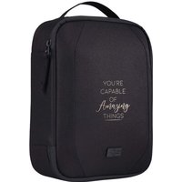 Branded Merchandise Classic Backpack Case Logic Invigo – solid black – with 48h express logo print 600D recycled polyester daypack