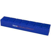 Corporate Gift 7-day Multi-Vitamin Organiser – blue – with 48h express logo print 7 compartments daily supplement case wellbeing pack