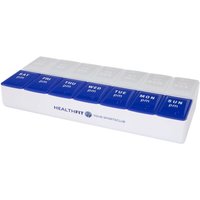 Promotional Product 7-day Pill Organiser – blue – with 48h express logo print for daily supplement management custom wellness giveaway