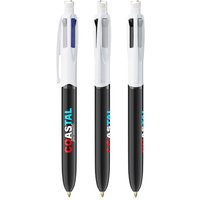 Promotional Product BIC 4 Colours 3+1 Inspire ECO with Custom Logo Print – Recycled Plastic – Solid black – Writing Instrument for Offices