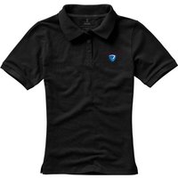 Branded Merchandise Calgary Polo with Express Embroidered Logo – XS 100% Cotton – Solid Black – Corporate Uniform for Staff Events