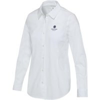 Promotional Merchandise Carnelian Poplin Women's Shirt with Express Embroidered Logo – XS BCI Cotton – White – Workwear for Business