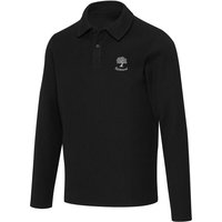 Promotional Product Apollo Long Sleeve Polo with Embroidered Logo – 3XL 100% Cotton – Solid black – Business Uniform for Staff Events