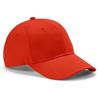 Corporate Gift Baseball Cap Darrell – red – with custom logo embroidery 280gsm recycled cotton 6 panel headwear for office events