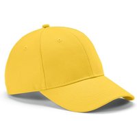 Corporate Gift Baseball Cap Darrell – yellow – with custom logo embroidery 280gsm recycled cotton custom branded headwear