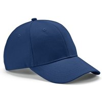 Corporate Gift Baseball Cap Darrell – navy blue – with custom logo embroidery 280gsm recycled cotton, adjustable metal buckle